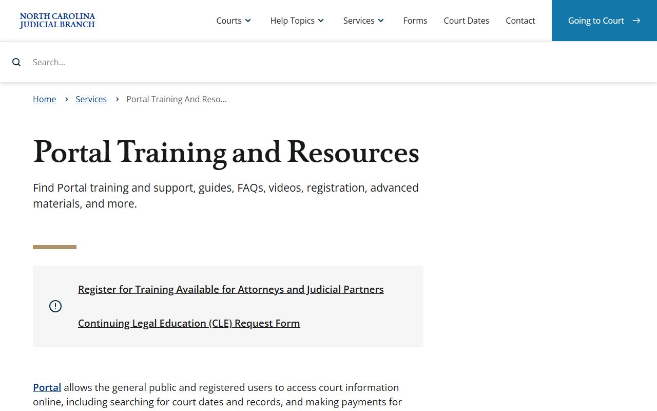 McDowell County court records Portal training resource