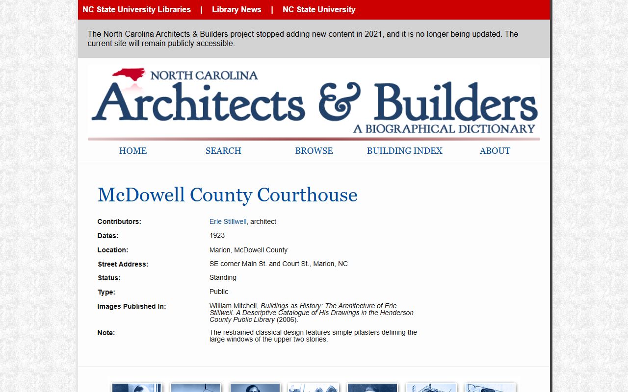 McDowell County trial court records courthouse history
