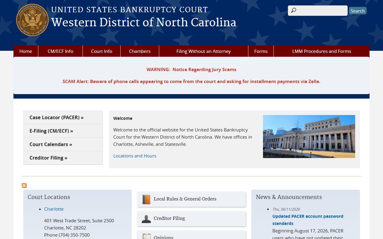 McDowell County probate records and Western District bankruptcy separation