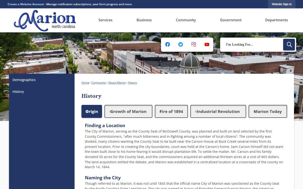 McDowell County court history and records in Marion