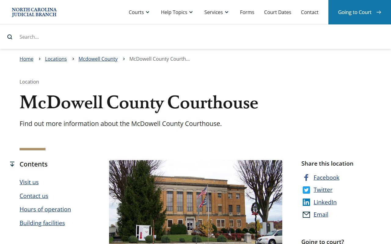 McDowell County court records courthouse page